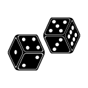 pair of dice_1 glyph Icon