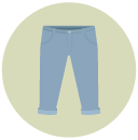 pants Flat Round Icon