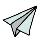 paper plane Doodle Icon