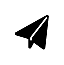 paper plane glyph Icon