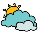 partly cloudy Doodle Icon