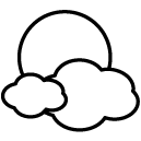 partly cloudy line Icon