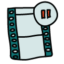 pause film Doodle Icon