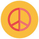 peace Flat Round Icon