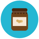 peanut butter Flat Round Icon