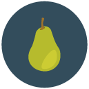 pear Flat Round Icon