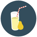 pear juice Flat Round Icon