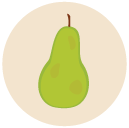 pear Flat Round Icon