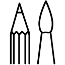 pencil brush line Icon