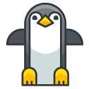 penguin Filled Outline Icon