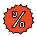 percentage sale Doodle Icon