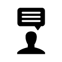 personal chat lines glyph Icon