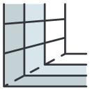 perspective grid Filled Outline Icon