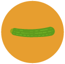 pickled cucumber Flat Round Icon