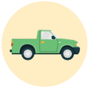 pickup Flat Round Icon