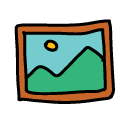 picture frame Doodle Icon