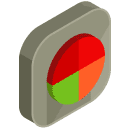 pie chart Isometric Icon