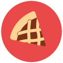 pie slice Flat Round Icon