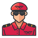 pilot man Filled Outline Icon