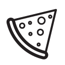 pizza line Icon