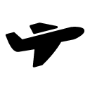 plane glyph Icon