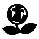 planet plant glyph Icon