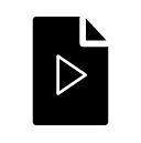 play clip document glyph Icon
