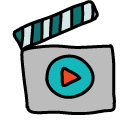 play movie Doodle Icon