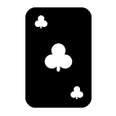 playing card club glyph Icon