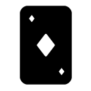 playing card diamond glyph Icon