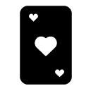 playing card heart glyph Icon
