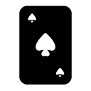 playing card spade glyph Icon