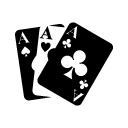 playing cards glyph Icon