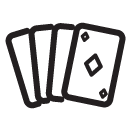 playing cards line Icon