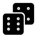 playing dice glyph Icon