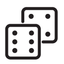 playing dice line Icon