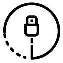plug circle line Icon