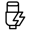 plug electric line Icon