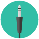 plug in Flat Round Icon