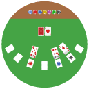 poker Flat Round Icon