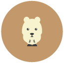 polar bear Flat Round Icon