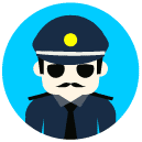 police man flat Icon