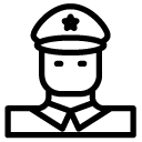 police man line Icon