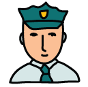 police officer Doodle Icon