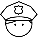 police officer line Icon