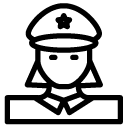 police woman line Icon