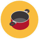 pot Flat Round Icon