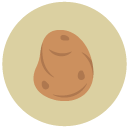 potato Flat Round Icon