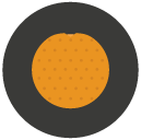 orange Flat Round Icon