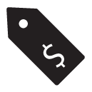 price tag glyph Icon